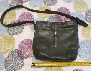 Bolso bandolera piel verde caqui