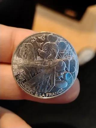 Moneda Plata Mickey & La France Disney