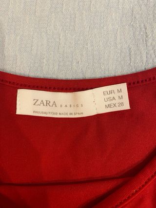 Top tirantes rojo Zara