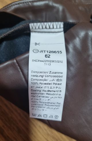 Minifalda polipiel marrón