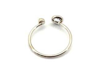 anillo oro 18k con piedra con diamante,aguamarina t. 17 (18,16 mm)