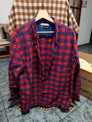 Camisa cuadros Mango M
