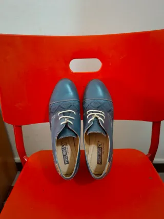 Zapatos Oxford Mujer Pikolinos Azul/Gris