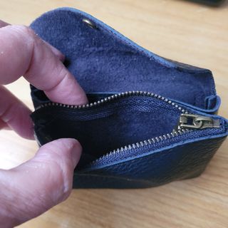 Tarjetero / Porta-monedas azul marino