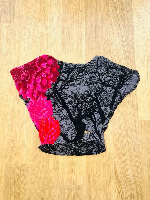 Blusa Desigual árbol gris talla única