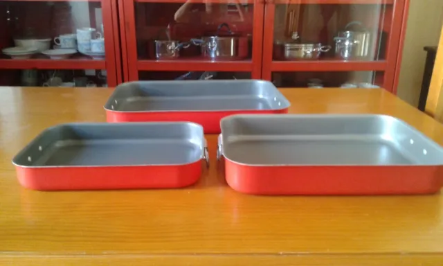 Set 3 Teglie da Forno in Alluminio Antiaderenti