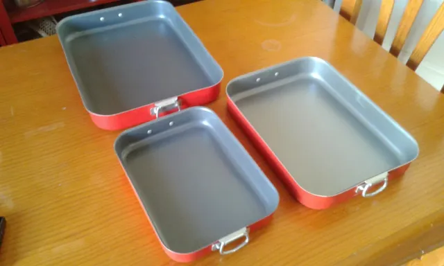 Set 3 Teglie da Forno in Alluminio Antiaderenti