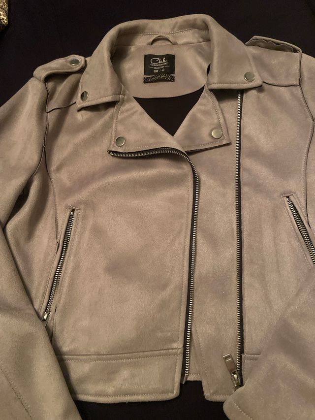 cazadora gris melocoton