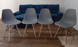 Pack (4) Sillas Tower One Grises. ¡EN OFERTA!