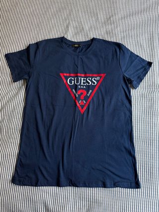 Camiseta Guess Azul Manga Corta