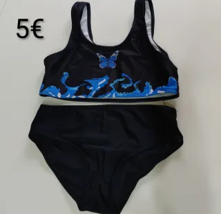Bikini infantil mariposa y olas