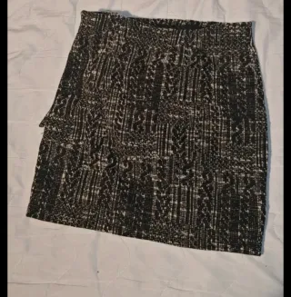 Falda Tweed Drapeada Algodón Talla S