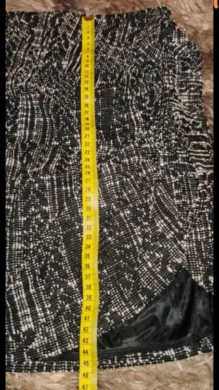 Falda Tweed Drapeada Algodón Talla S