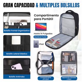 Mochila Cabina Ryanair Negra