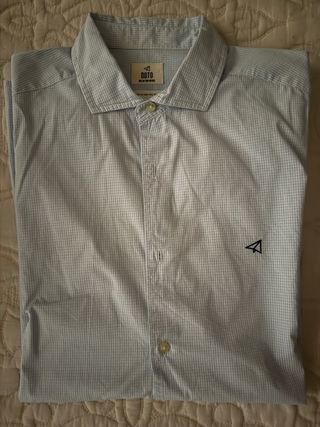 Camisa OOTO cuadros azul y blanco