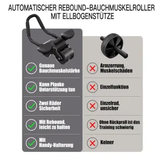 Rueda Abdominal Rebote con Soporte Rodillas