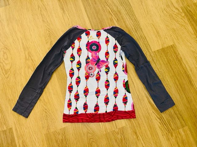 Blusa Desigual Multicolor y Gris Manga Larga