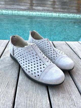 Zapatos Mephisto Clemence Piel Genuina Gris 40