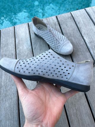 Zapatos Mephisto Clemence Piel Genuina Gris 40