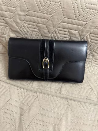 Portafoglio Gucci nero vintage in similpelle