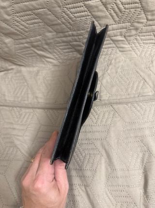 Portafoglio Gucci nero vintage in similpelle