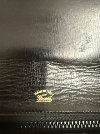Portafoglio Gucci nero vintage in similpelle