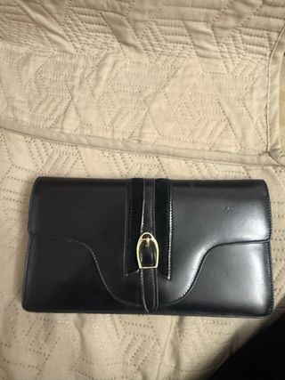 Portafoglio Gucci nero vintage in similpelle