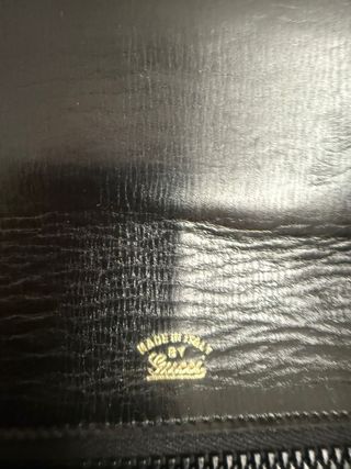 Portafoglio Gucci nero vintage in similpelle