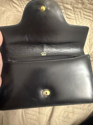 Portafoglio Gucci nero vintage in similpelle