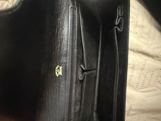 Portafoglio Gucci nero vintage in similpelle