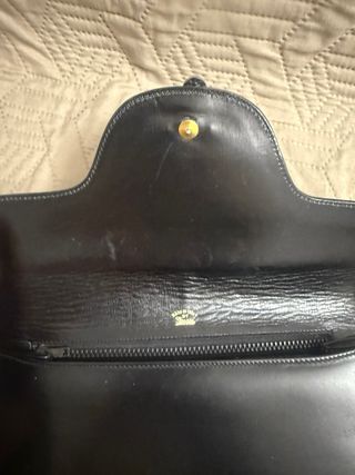 Portafoglio Gucci nero vintage in similpelle