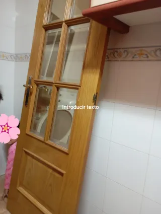 Puerta Madera Roble con Cristales