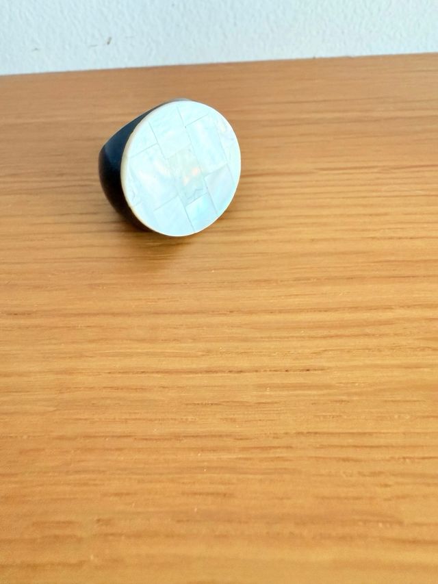 Anello vintage anni '60 madreperla bachelite