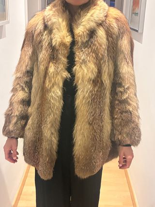 Abrigo de piel de zorro alta calidad