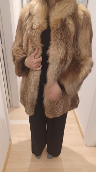 Abrigo de piel de zorro alta calidad