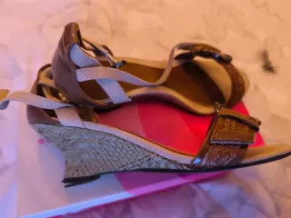 Sandalias Beige y Marrones con Hebilla