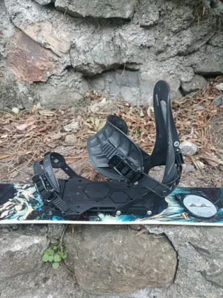 Splitboard con fijaciones