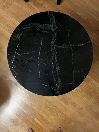 Tavolo rotondo in marmo nero 75 cm