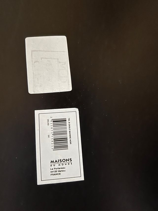 Tavolo rotondo in marmo nero 75 cm