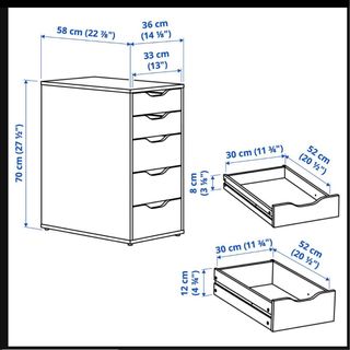 Scrivania e cassettiera IKEA ALEX grigio turchese