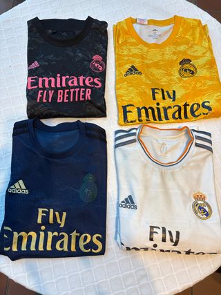 4 Camisetas Fútbol Real Madrid Adidas Oficiales
