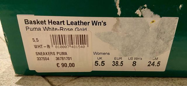 Puma Basket Heart Leather Wn's Rose Gold