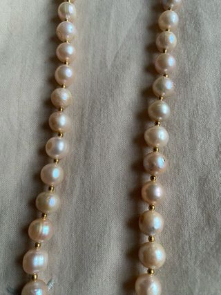 Collar perlas naturales con colgante de acero inox