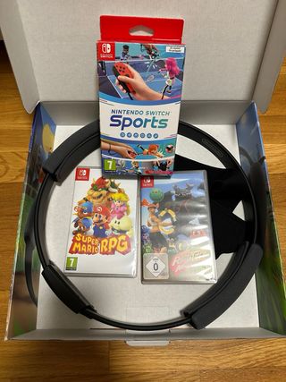Nintendo Switch + 2 mandos + 3 juegos