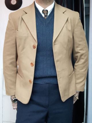 Giacca Blazer Vintage "Piu & Piu" Italy Beige Tg M