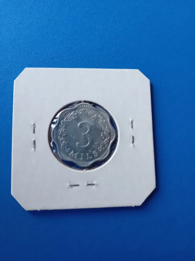 Moneda Malta 3 Mils 1972