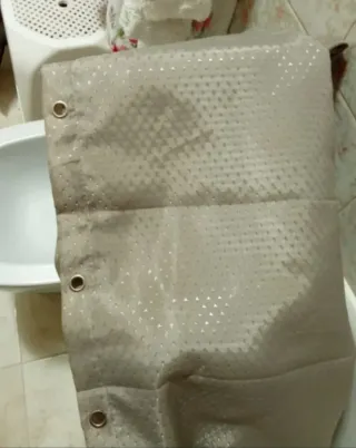 2 Cortinas de Baño Beige