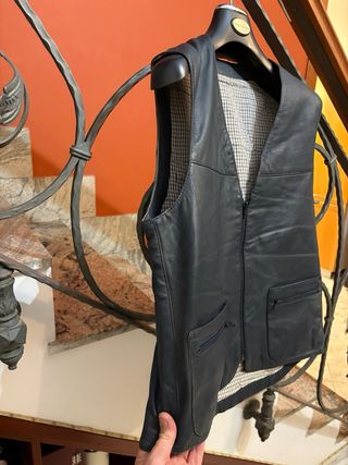 Gilet in vera pelle vintage anni '90