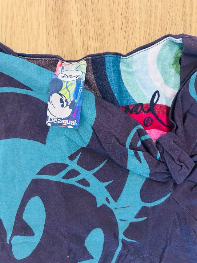 Blusa Desigual Mickey Mouse Azul y Turquesa