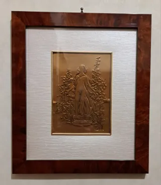 Bassorilievo in argento 999 con cornice